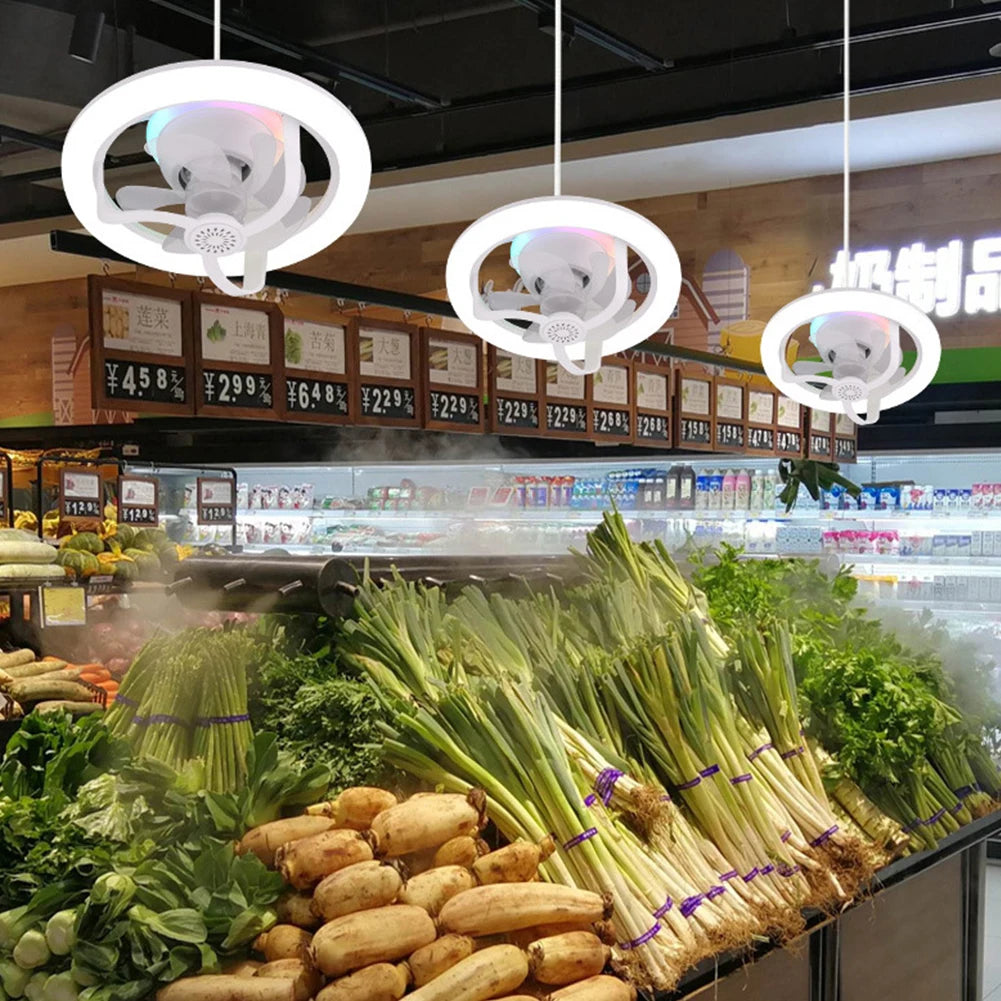 360 ° Rotating RGB Ceiling Fan Light 50W